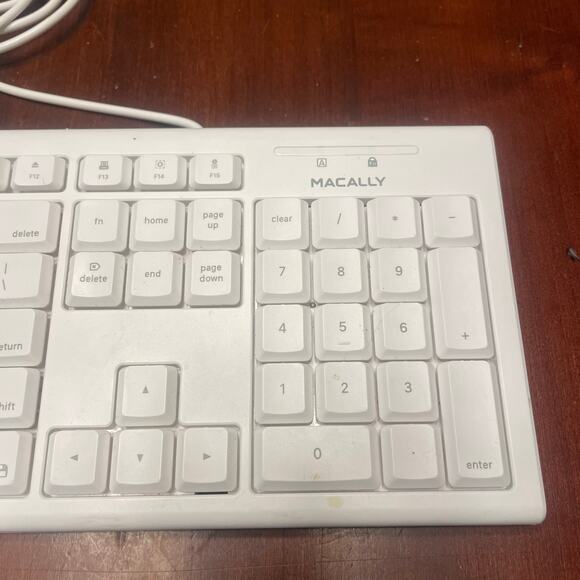 Macally white Mac Keyboard extended number pad QKEY USB - Picture 2 of 5